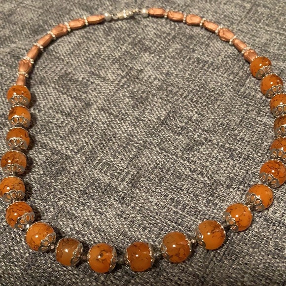 Brown Bead Necklace - Picture 1 of 4